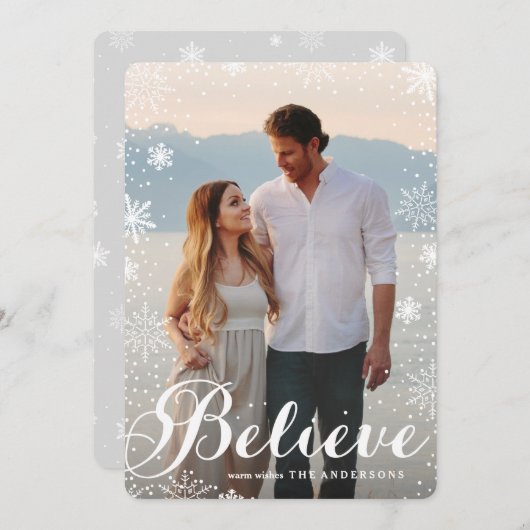 Snowfall Feestdagenkaart (Voorkant / Achterkant)