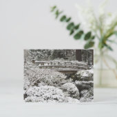 Snowfall in de Japanse tuin van Portland, Briefkaart (Staand voorkant)