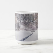 Snowfall in het park koffiemok (Center)