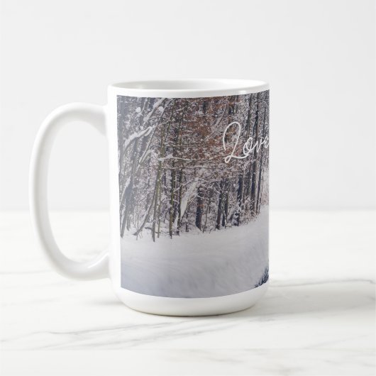 Snowfall in het park koffiemok (Links)