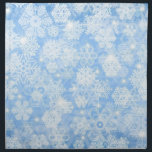 Snowfall op blauw servet<br><div class="desc">Een set van 4 20 x 20 inch doekjes met een afbeelding  sneeuwvlokken op bleek blauw. Zie bijpassend papieren cocktailservet en onderzetters. Zie het gehele collectie Hanukkah Napkin onder de categorie THUME in de sectie FEESTDAGEN.</div>