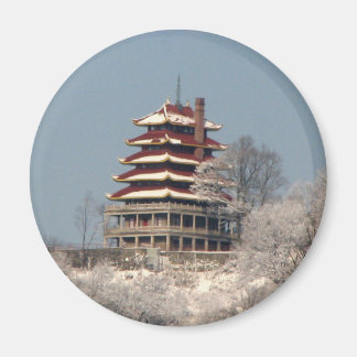 Snowfall op de Pagoda Magneet