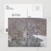 Snowfall over Finely River Blank Briefkaart (Voorkant / Achterkant)