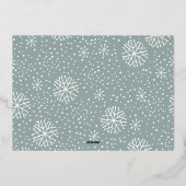 Snowfall Script 2 Fotoopname Folie Feestdagenkaart (Achterkant)