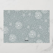 Snowfall Script 2 Fotoopname Folie Feestdagenkaart (Achterkant)