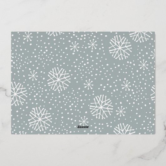 Snowfall Script 2 Fotoopname Folie Feestdagenkaart (Achterkant)