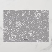 Snowfall Script 2 Fotoopname Folie Feestdagenkaart (Achterkant)