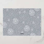 Snowfall Script 2 Fotoopname Folie Feestdagenkaart (Achterkant)