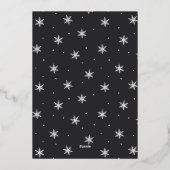 Snowfall Script-kerstfoto Folie Feestdagenkaart (Achterkant)