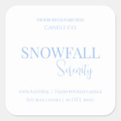 Snowfall Serenity White Tea & Jasmine Candle Label (Voorkant)