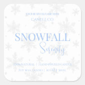 Snowfall Serenity White Tea & Jasmine Candle Label (Voorkant)