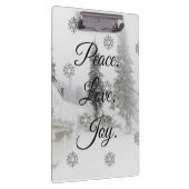 Snowfall Snowflakes Kerstzwarte witte schets Klembord (Rechts)