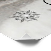 Snowfall Snowflakes Kerstzwarte witte schets Perfect Poster (Hoek)