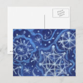 Snowfall Snowflakes Snow Flakes Flurry New Year Feestdagenkaart (Voorkant / Achterkant)