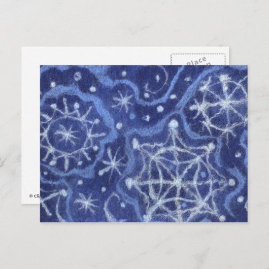 Snowfall Snowflakes Snow Flakes Flurry New Year Feestdagenkaart (Voorkant / Achterkant)