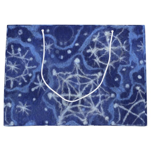 Snowfall Snowflakes Snow Flakes Flurry New Year Large Cadeautasje (Voorkant)