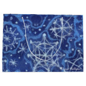 Snowfall Snowflakes Snow Flakes Flurry New Year Large Cadeautasje (Achterkant)