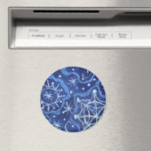Snowfall Snowflakes Snow Flakes Flurry New Year Magneet (Insitu (Vaatwasser))