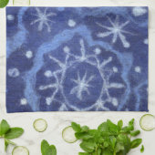 Snowfall Snowflakes Snow Flakes Flurry New Year Theedoek (Gevouwen)