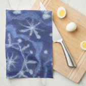 Snowfall Snowflakes Snow Flakes Flurry New Year Theedoek (Quarter Fold)
