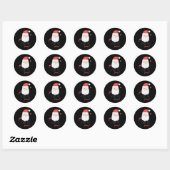 Snowfall T Shirt Ronde Sticker (Vel)