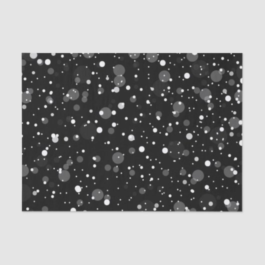 Snowfall-weefselpapier met zwarte achtergrond tissuepapier (Voorkant)
