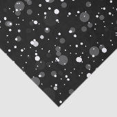 Snowfall-weefselpapier met zwarte achtergrond tissuepapier (Detail)