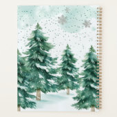 Snowfall Whispers – Winter Forest Notebook Planner (Achterkant)