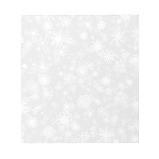 Snowfall White Notitieblok (Voorkant)