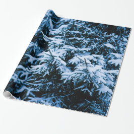 Snowfall Winter Kerstboom Cadeaupapier