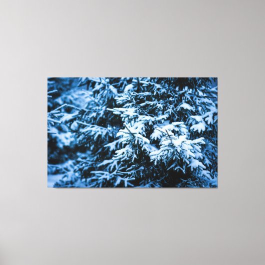 Snowfall Winter Kerstboom Canvas Afdruk (Voorkant)