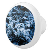 Snowfall Winter Kerstboom Keramische Knop (Rechts)