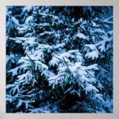 Snowfall Winter Kerstboom Poster (Voorkant)