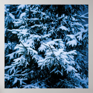 Snowfall Winter Kerstboom Poster