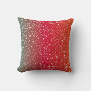 Snowfalls on colourful background vintageabstract, kussen