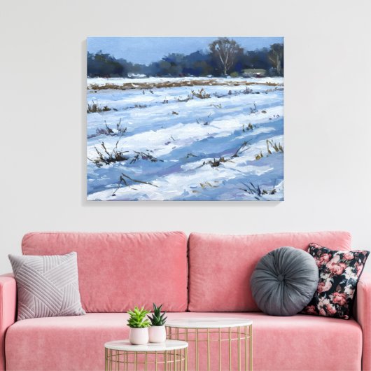 Snowfield Canvas Afdruk (Insitu (Woonkamer))