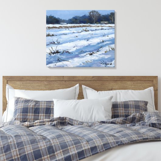 Snowfield Canvas Afdruk (Insitu (Slaapkamer))