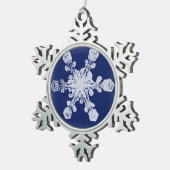 Snowflake 10 Snowflake Tin Sneeuwvlok Ornament (Rechts)