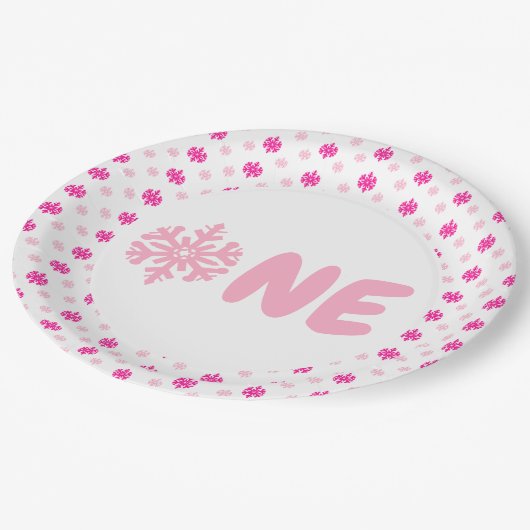 Snowflake 1e Birthday Paper Bord (Gekanteld)