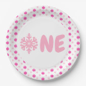 Snowflake 1e Birthday Paper Bord (Voorkant)