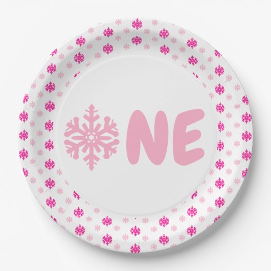 Snowflake 1e Birthday Paper Bord (Voorkant)