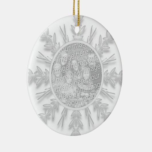 Snowflake 1e Kerstmis Together Foto Ornament (Rechts)