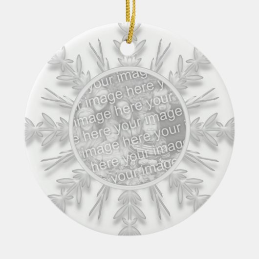 Snowflake 1e Kerstmis Together Foto Ornament (Voorkant)