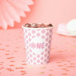 Snowflake 1e verjaardag papieren bekers