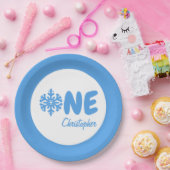 Snowflake 1e verjaardag papieren bordje (Feest)