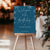 Snowflake 1e verjaardag Winter Welkom Poster