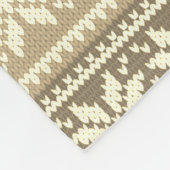 Snowflake 24 Foto Brown Faux Sweater Personalized Fleece Deken (Hoek)