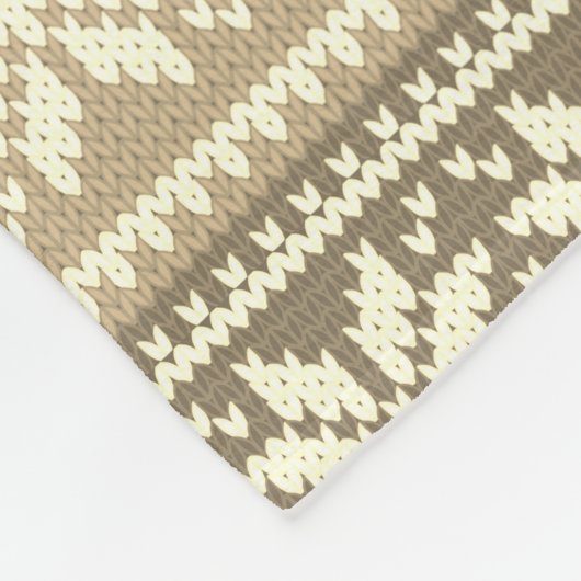 Snowflake 24 Foto Brown Faux Sweater Personalized Fleece Deken (Hoek)