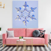 Snowflake 2 canvas afdruk (Insitu (Woonkamer))