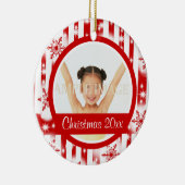 Snowflake 2 foto personaliseren keramisch ornament (Rechts)